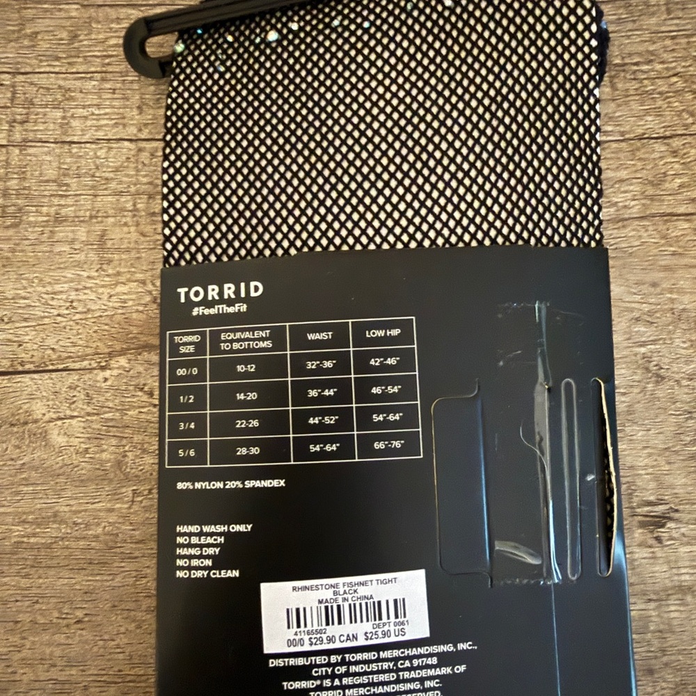 NWT Torrid Rhinestone Fishnet Tights 00/0 - Picture 2 of 3